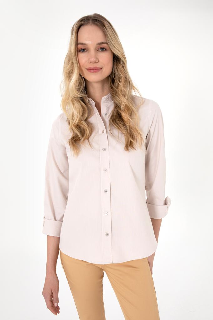 Kadın Taş Uzun Kollu Basic Gömlek
