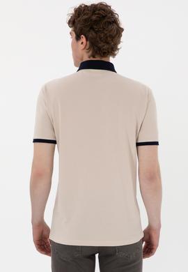 Erkek Regular Fit Polo Yaka Taş Basic Tişört - 50305989057