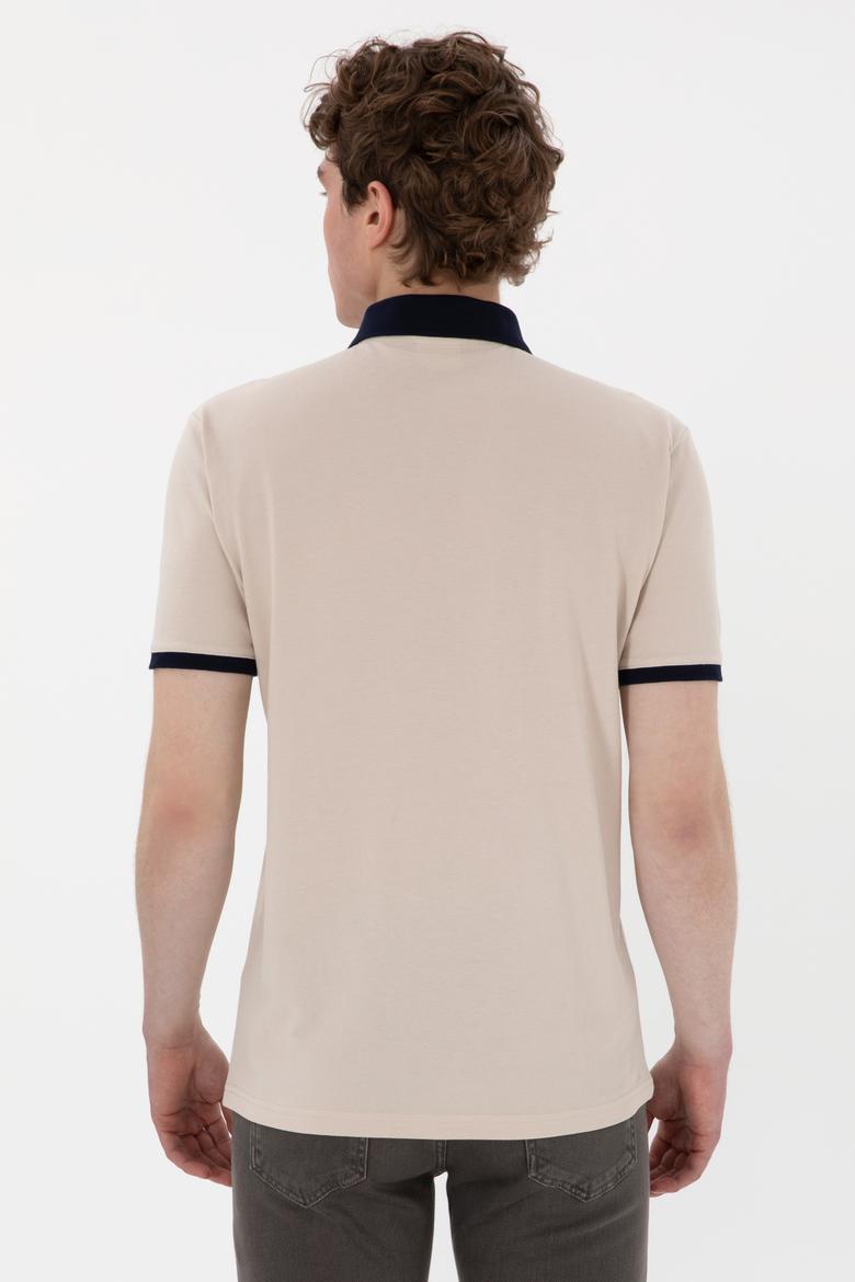 Erkek Regular Fit Polo Yaka Taş Basic Tişört - 50305989057