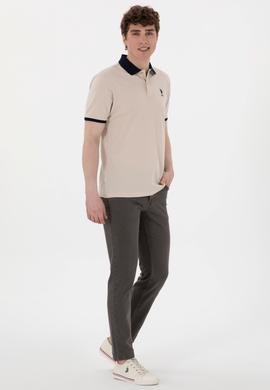 Erkek Regular Fit Polo Yaka Taş Basic Tişört - 50305989057