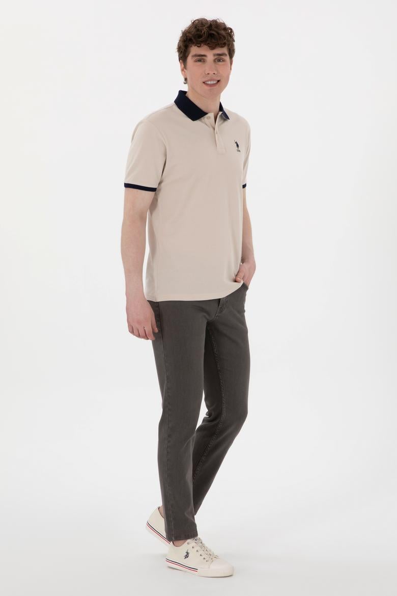 Erkek Regular Fit Polo Yaka Taş Basic Tişört - 50305989057