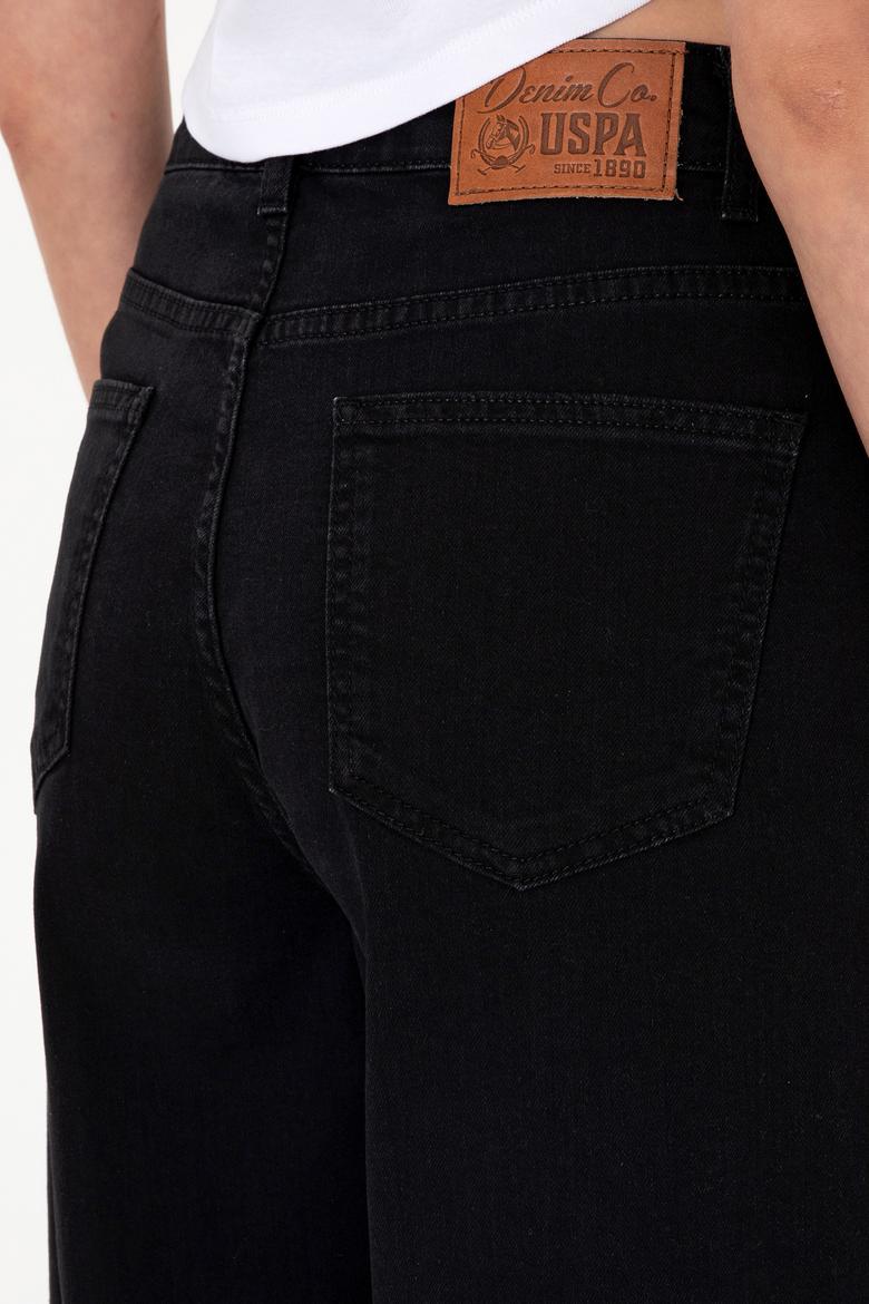 Kadın Siyah Loose Fit Jean Pantolon - 50308350007