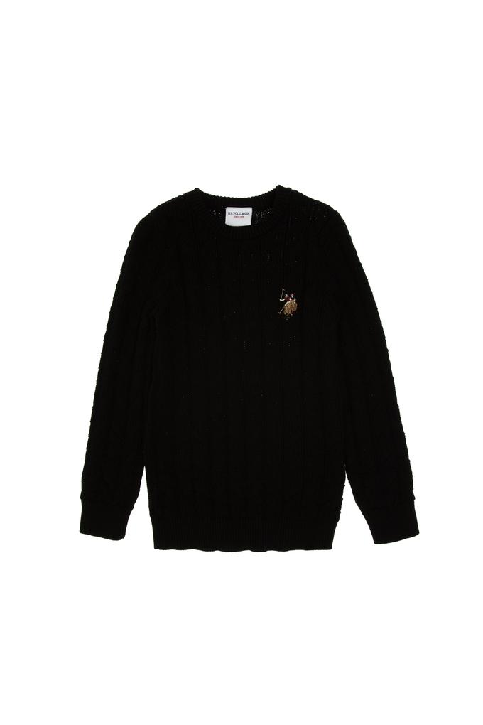 Erkek Çocuk Siyah Basic Kazak