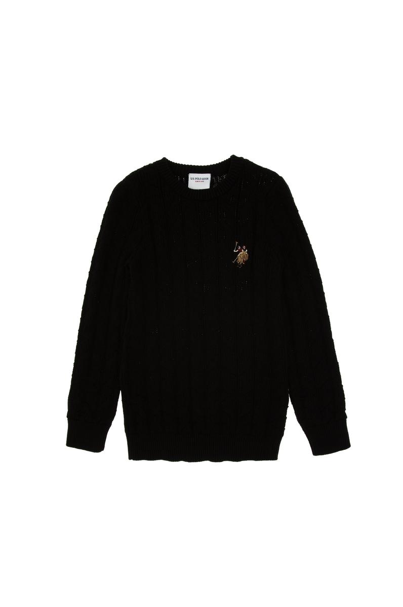 Erkek Çocuk Siyah Basic Kazak