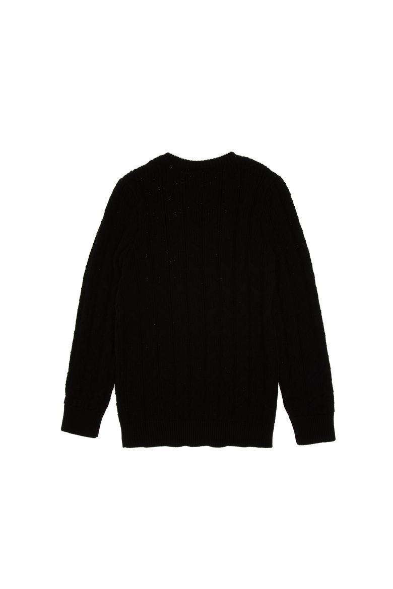 Erkek Çocuk Siyah Basic Kazak - 50288889033