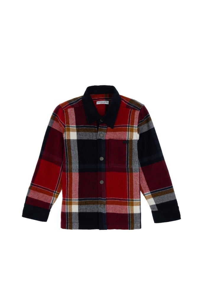 Erkek Çocuk Kırmızı Uzun Kollu Gömlek