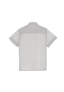 Erkek Çocuk Açık Gri Kısa Kollu Gömlek - 50298044032