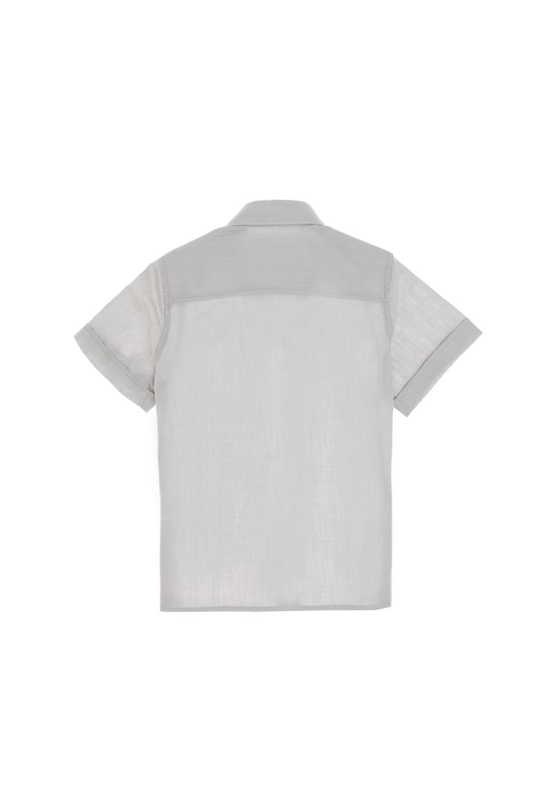 Erkek Çocuk Açık Gri Kısa Kollu Gömlek - 50298044032