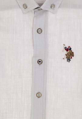 Erkek Çocuk Açık Gri Kısa Kollu Gömlek - 50298044032