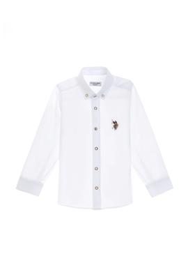 Erkek Çocuk Beyaz Uzun Kollu Basic Gömlek - 50298017010