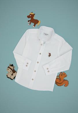 Erkek Çocuk Beyaz Uzun Kollu Basic Gömlek - 50298017010