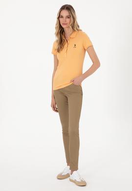 Kadın Haki Toothpick Fit Kanvas Pantolon - 50281692036