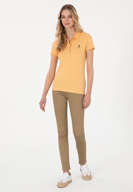 Kadın Haki Toothpick Fit Kanvas Pantolon - 50281692036