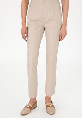 Kadın Taş Slim Flare Cropped Fit Kanvas Pantolon - 50301156015