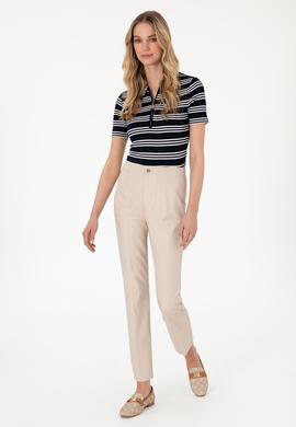 Kadın Taş Slim Flare Cropped Fit Kanvas Pantolon - 50301156015