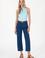 Kadın Mavi Loose Cropped Fit Jean Pantolon