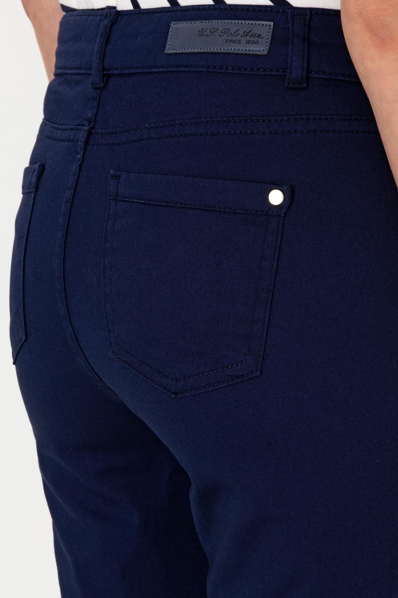 Kadın Lacivert Toothpick Fit Kanvas Pantolon - 50299110045
