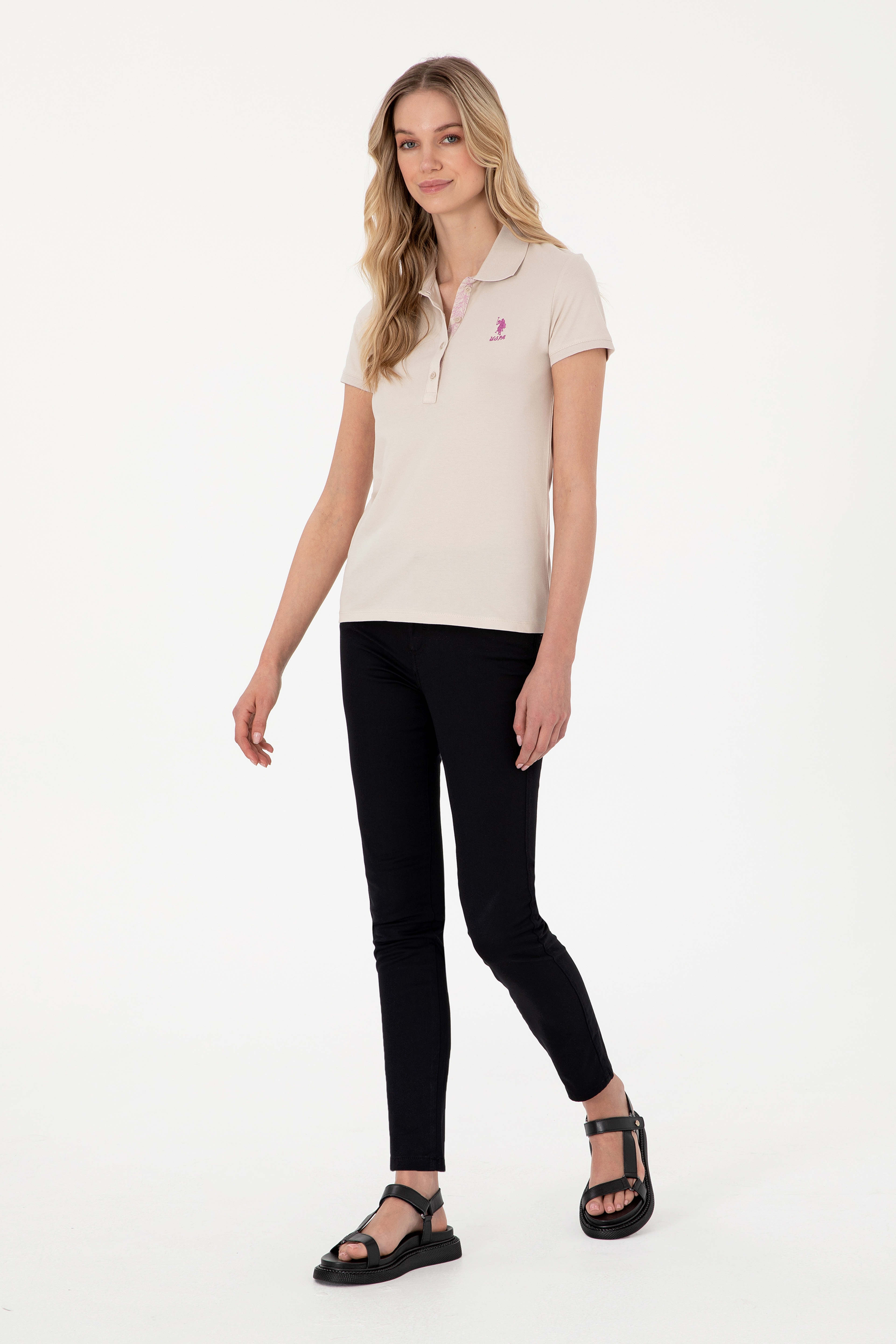 Kadın Siyah Toothpick Fit Kanvas Pantolon - Image 3