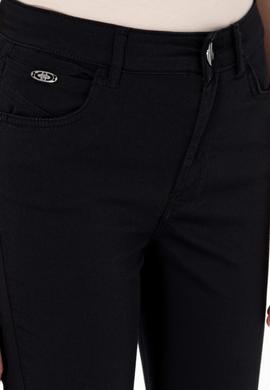 Kadın Siyah Toothpick Fit Kanvas Pantolon - 50299110052