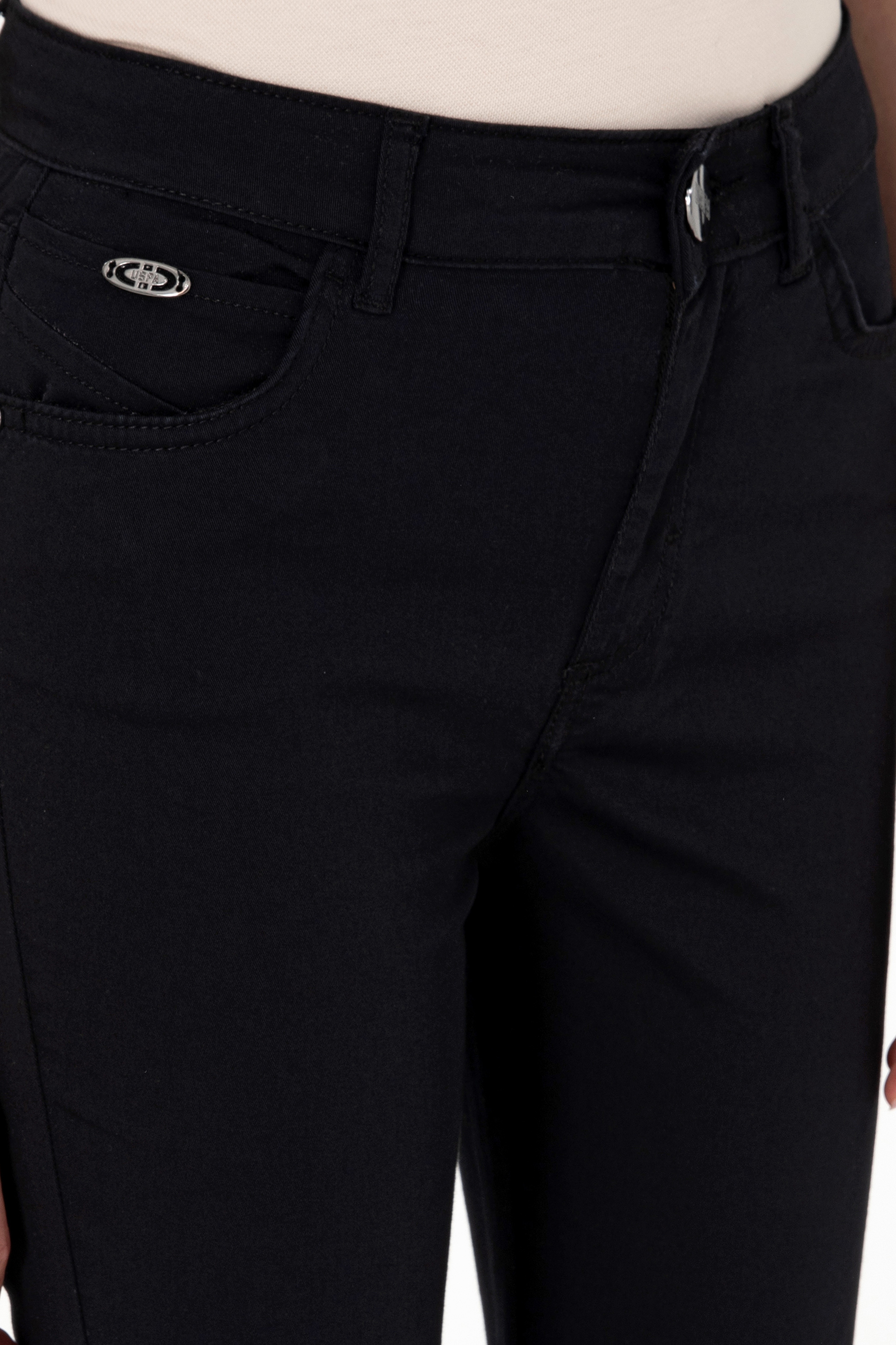 Kadın Siyah Toothpick Fit Kanvas Pantolon
