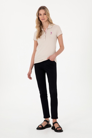 Kadın Siyah Toothpick Fit Kanvas Pantolon