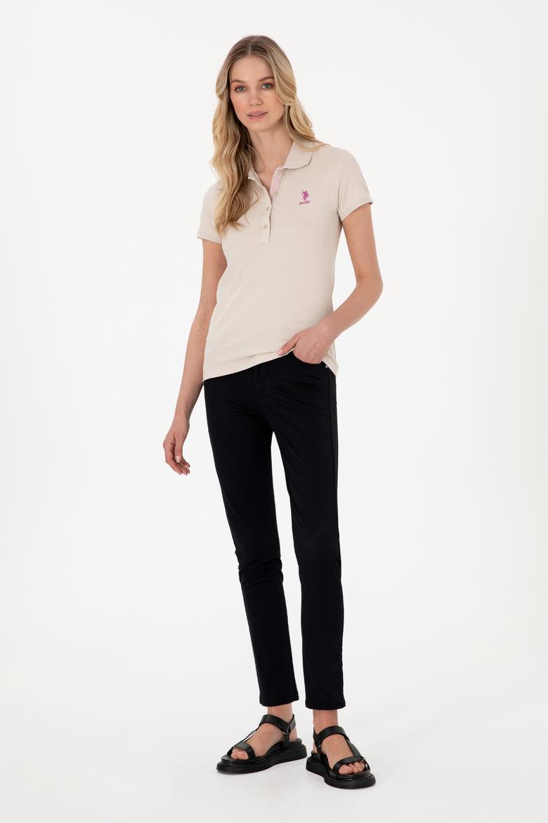 Kadın Siyah Toothpick Fit Kanvas Pantolon