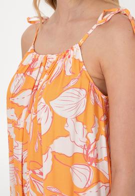 Kadın Turuncu Maxi Boy Dokuma Elbise - 50300899024