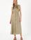 Kadın Açık Haki Midi Boy Dokuma Elbise
