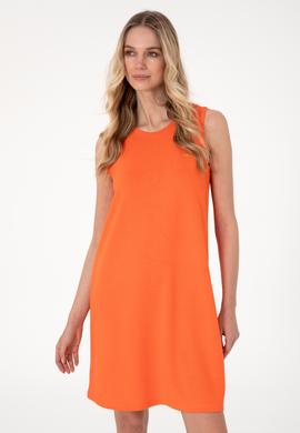 Kadın Nar Çiçeği Kolsuz Mini Boy Örme Elbise - 50297895031