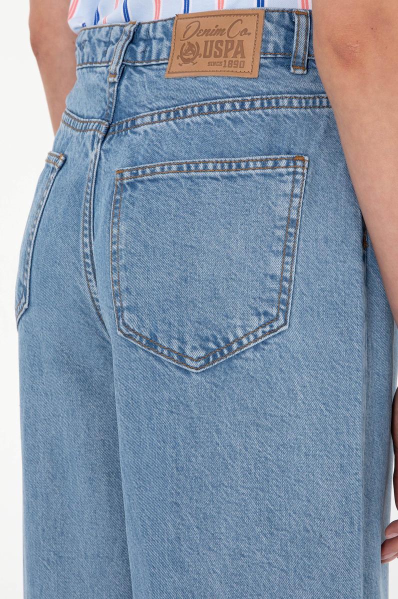 Kadın Açık Mavi Loose Fit Jean Pantolon