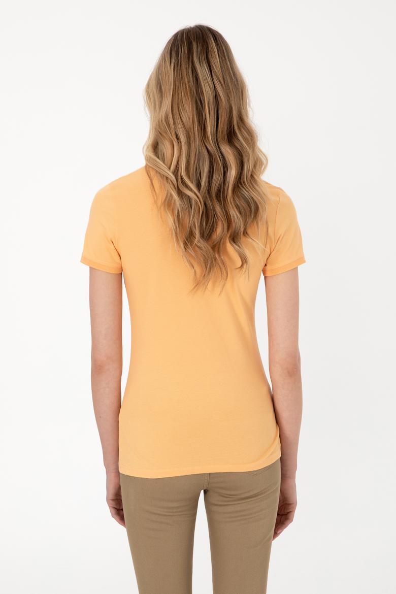 Kadın Kavun Basic Polo Yaka Tişört - 50307689017
