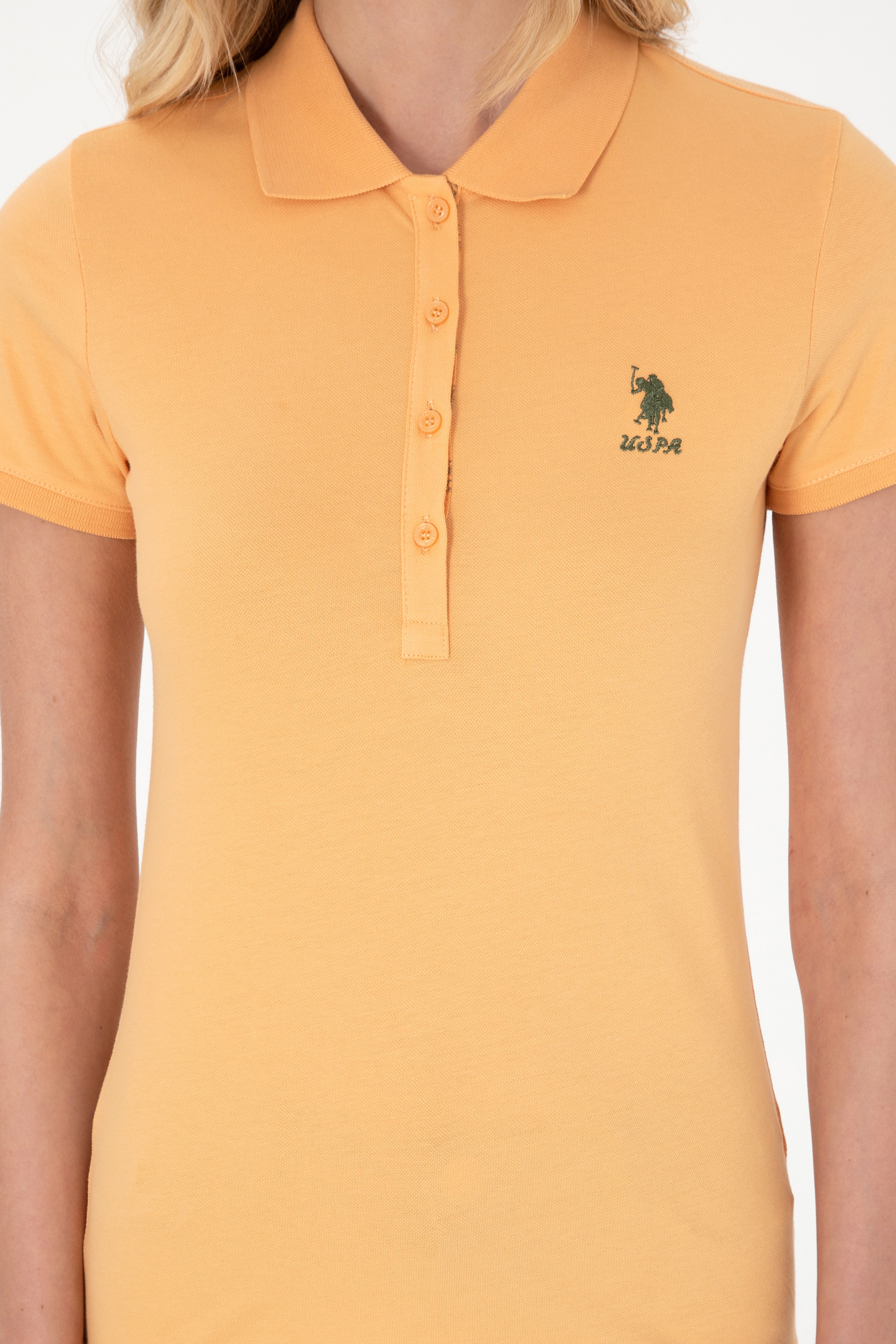 Kadın Kavun Basic Polo Yaka Tişört - Image 6