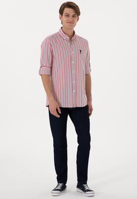 Erkek Kırmızı Uzun Kollu Gömlek - 50306326014