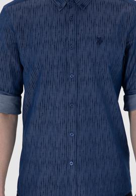 Erkek Lacivert Uzun Kollu Gömlek - 50306393016