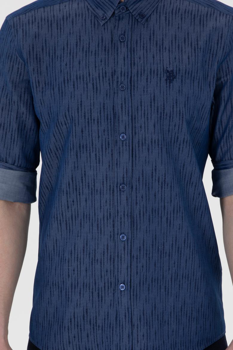 Erkek Lacivert Uzun Kollu Gömlek - 50306393016