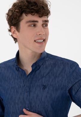 Erkek Lacivert Uzun Kollu Gömlek - 50306393016