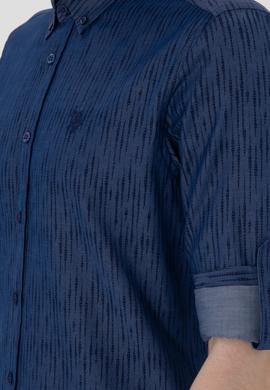 Erkek Lacivert Uzun Kollu Gömlek - 50306393016