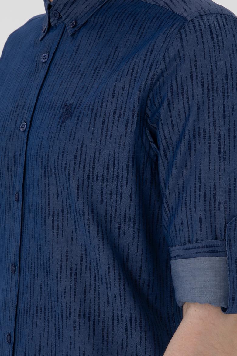 Erkek Lacivert Uzun Kollu Gömlek - 50306393016