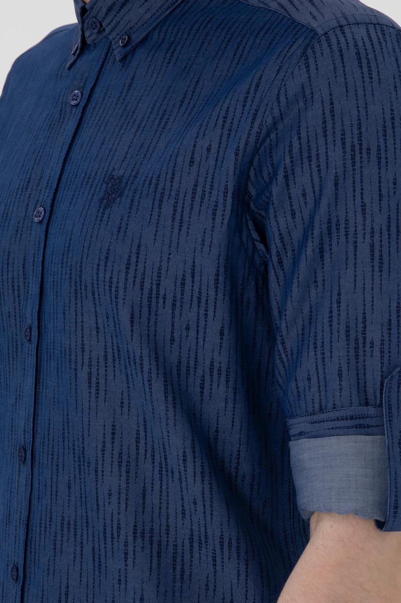 Erkek Lacivert Uzun Kollu Gömlek