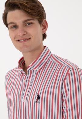 Erkek Kırmızı Uzun Kollu Gömlek - 50306326014