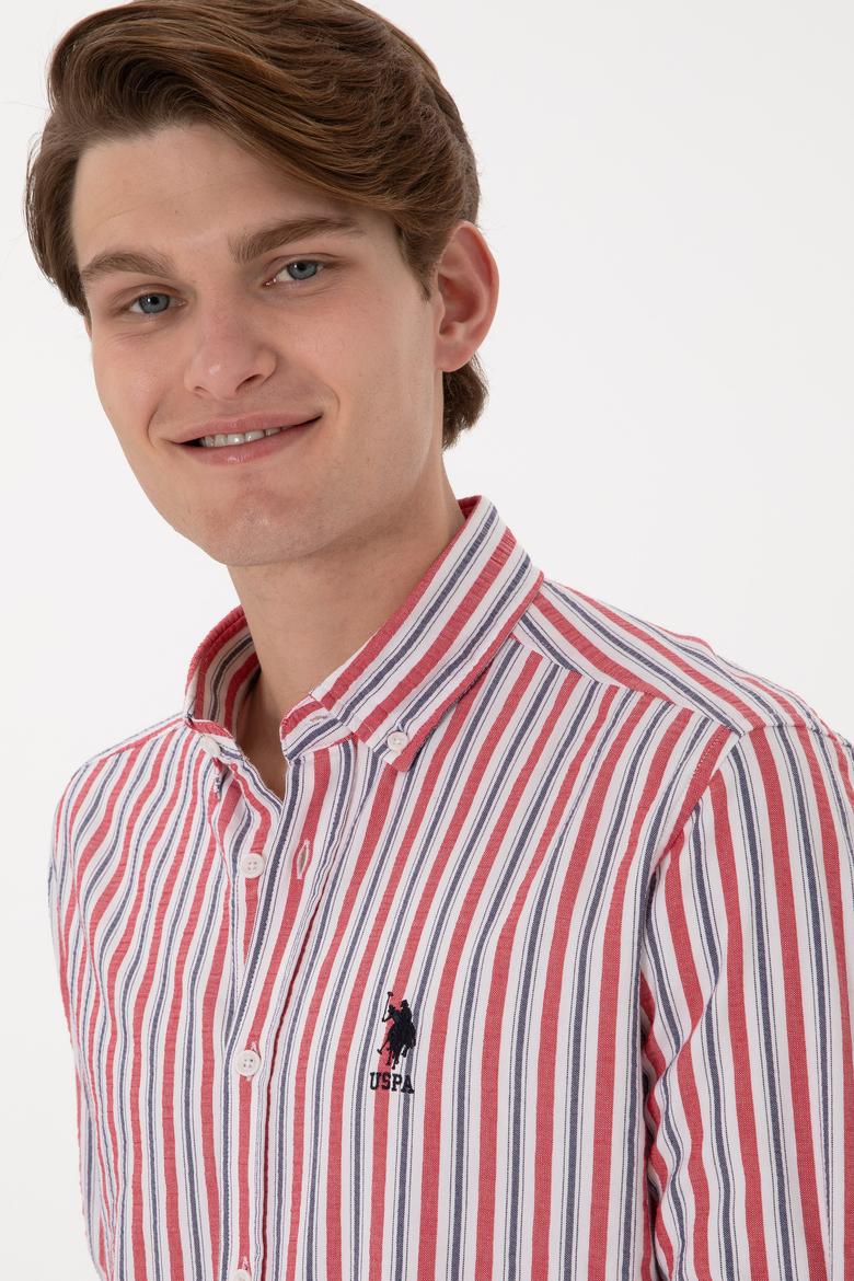 Erkek Kırmızı Uzun Kollu Gömlek - 50306326014