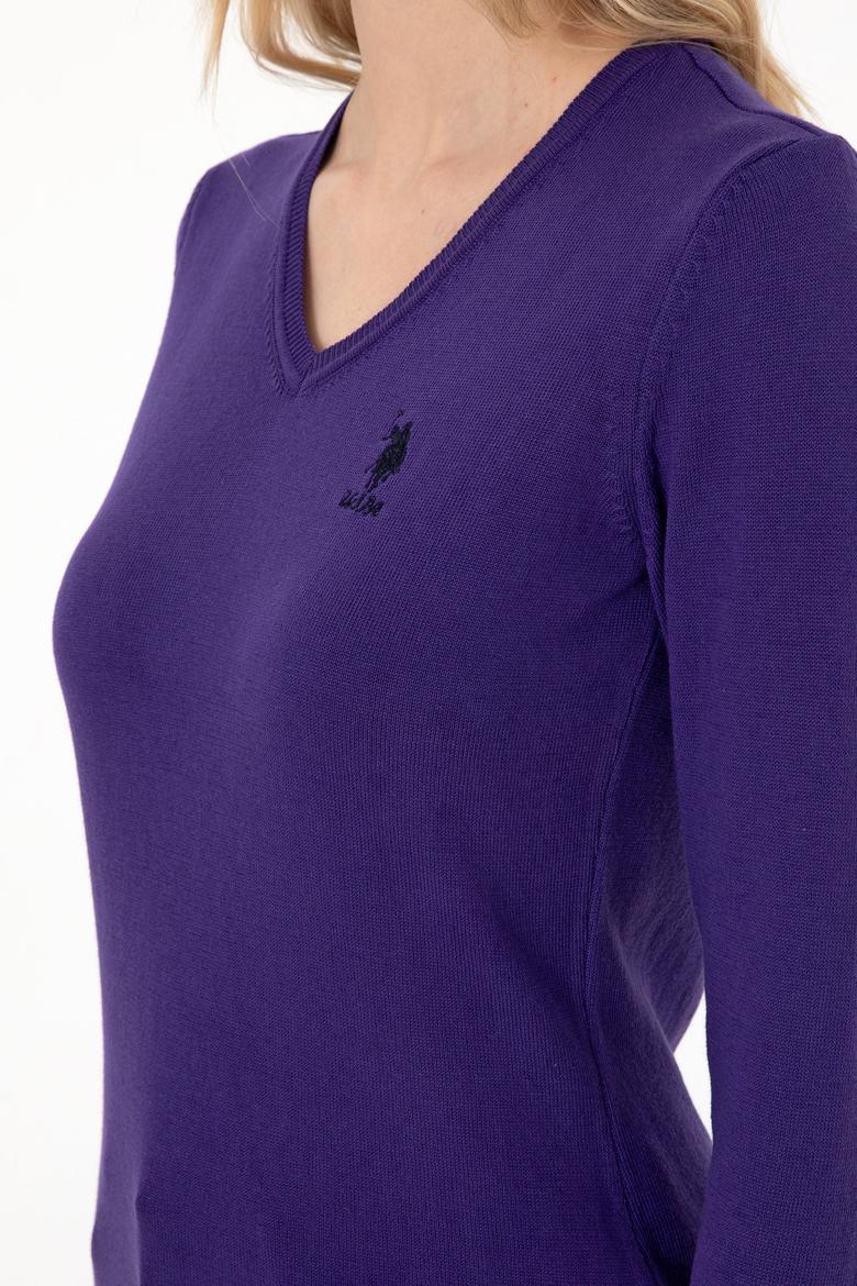 Kadın Mor Basic Kazak - 50288997046