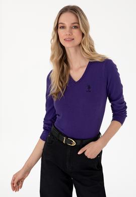 Kadın Mor Basic Kazak - 50288997046