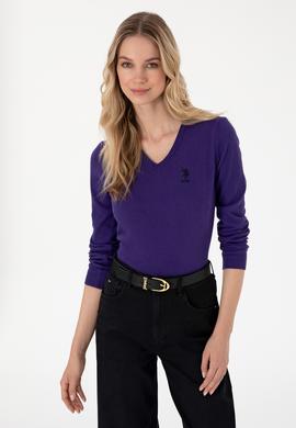 Kadın Mor Basic Kazak - 50288997046