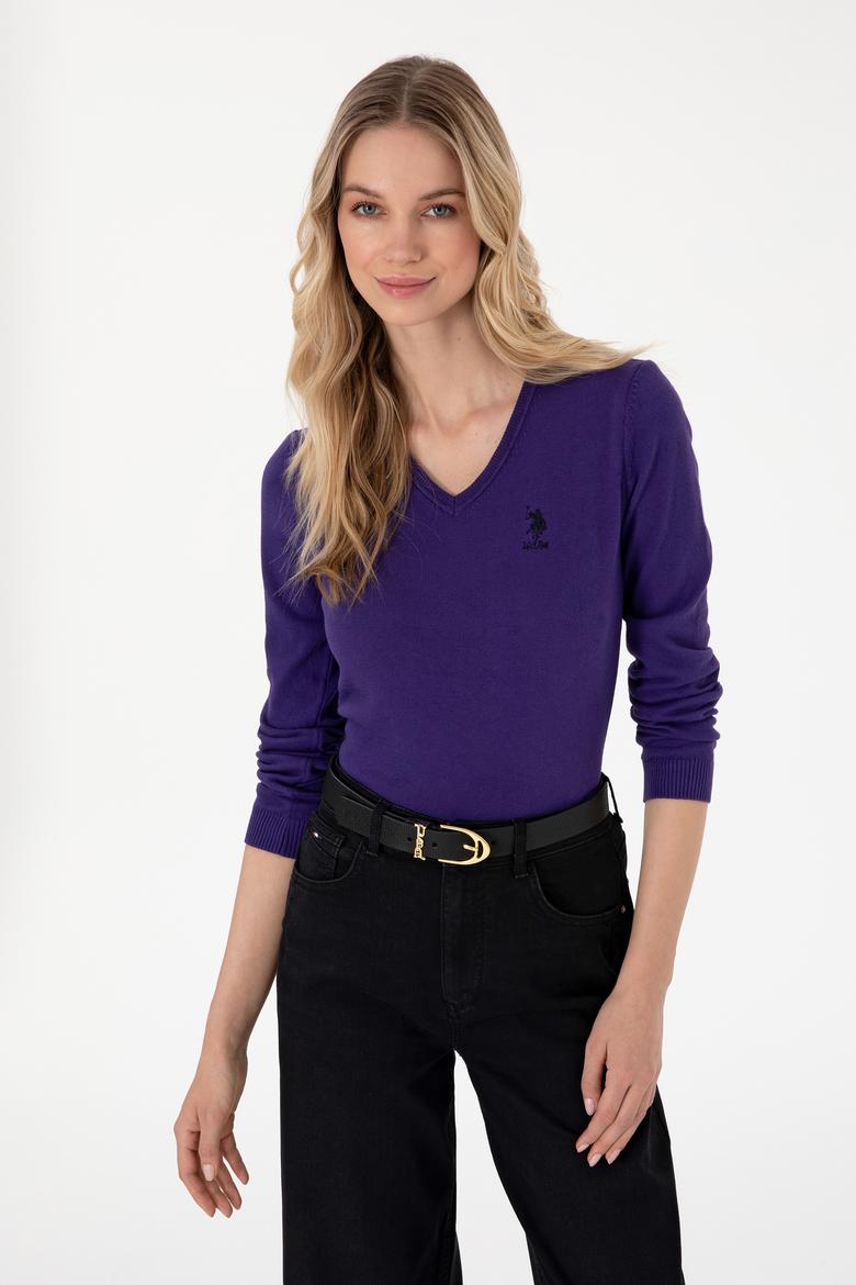 Kadın Mor Basic Kazak