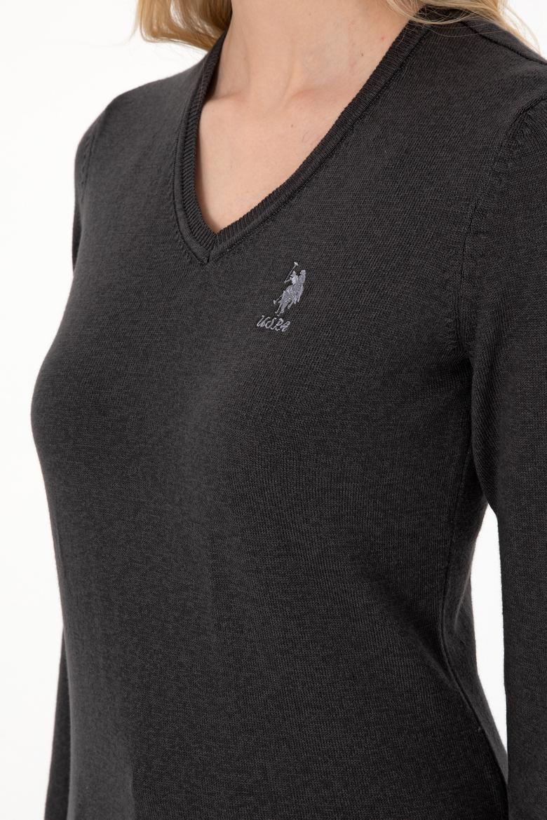 Kadın Antrasit Melanj Basic Kazak - 50288997084