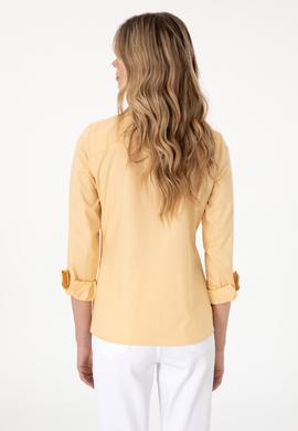 Kadın Sarı Uzun Kollu Basic Gömlek - 50295710079