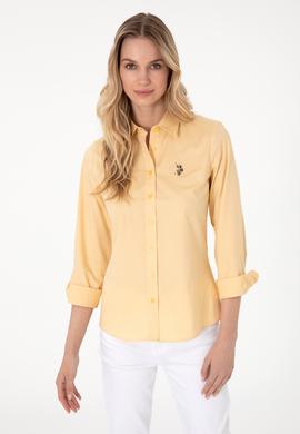 Kadın Sarı Uzun Kollu Basic Gömlek - 50295710079