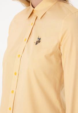 Kadın Sarı Uzun Kollu Basic Gömlek - 50295710079