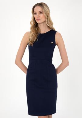 Kadın Lacivert Mini Boy Dokuma Elbise - 50299176012